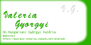 valeria gyorgyi business card