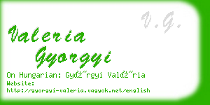 valeria gyorgyi business card